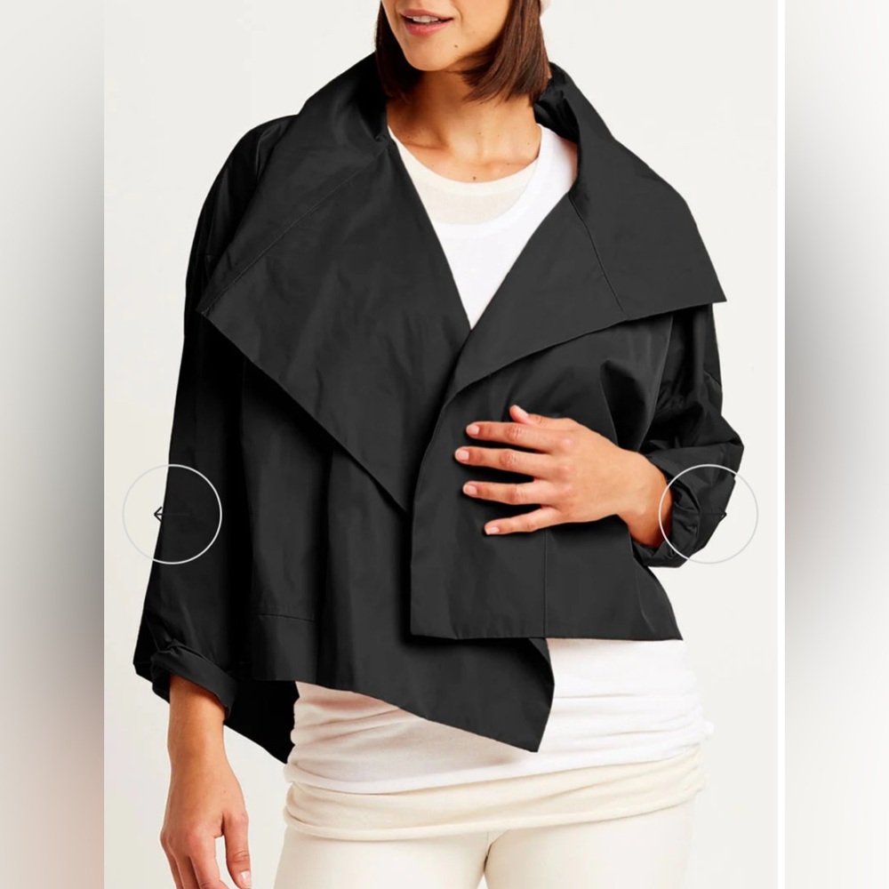PLANET by Lauren G Camouflage Pattern light nylon oversized asymmetrical Jacket
